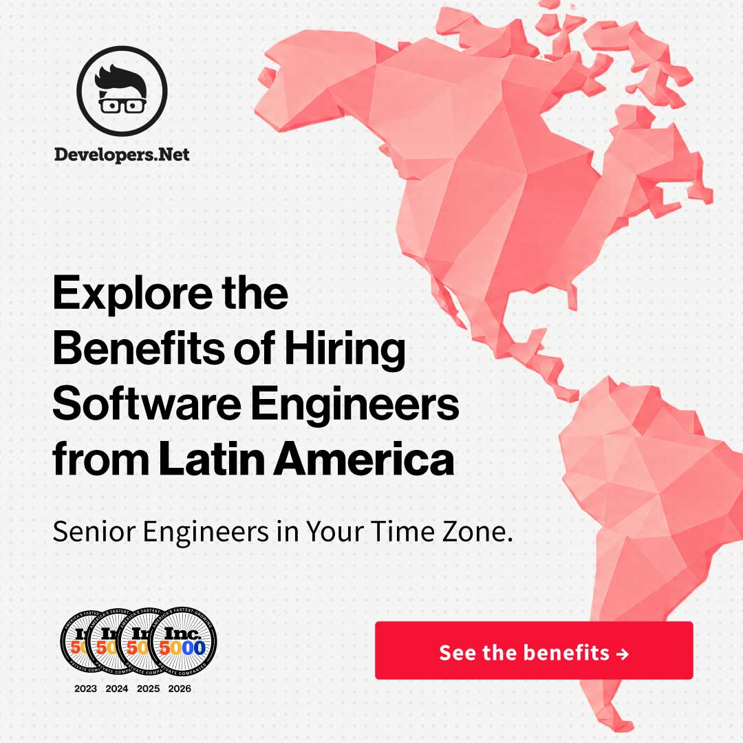 Developers.Net: explore the benefits of hiring software engineers from Latin America. Senior engineers in your time zone.